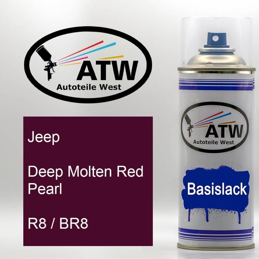 Jeep, Deep Molten Red Pearl, R8 / BR8: 400ml Sprühdose, von ATW Autoteile West.